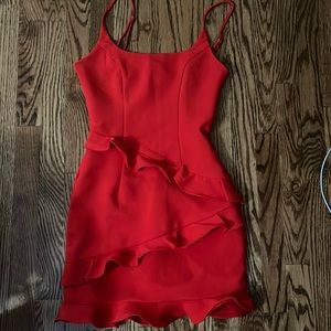 Women’s saints and secrets sexy ruffle red tank top dress